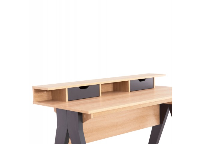 ΓΡΑΦΕΙΟ REXIN HM18290 ΜΕΛΑΜΙΝΗ ΣΕ SONAMA-ΓΚΡΙ 120x19-59x75-85,5ΥΥεκ.