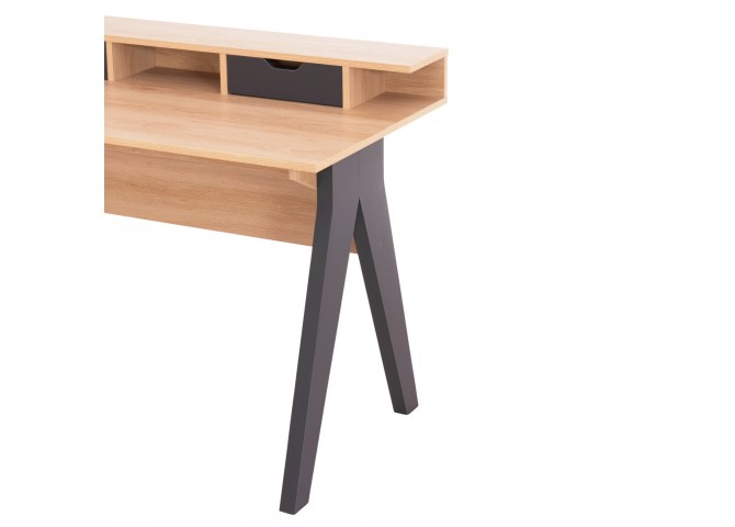 ΓΡΑΦΕΙΟ REXIN HM18290 ΜΕΛΑΜΙΝΗ ΣΕ SONAMA-ΓΚΡΙ 120x19-59x75-85,5ΥΥεκ.