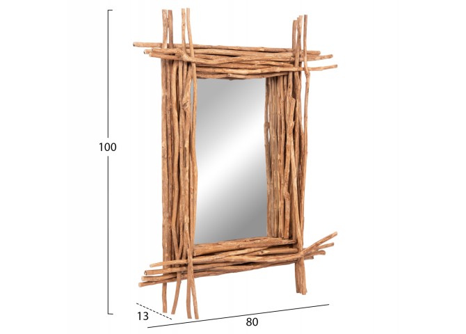 ΚΑΘΡΕΠΤΗΣ ΤΟΙΧΟΥ TWIGGER HM4442 DRIFTWOOD ΣΕ ΦΥΣΙΚΟ ΧΡΩΜΑ 80x15x100Υεκ