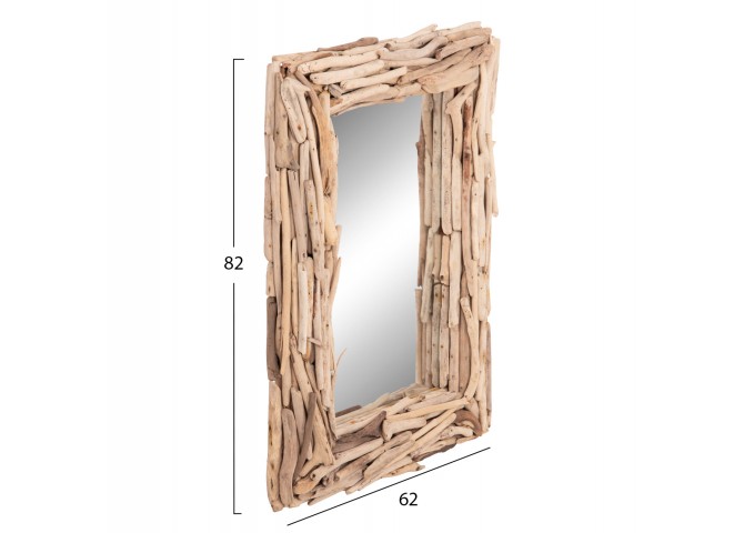 ΚΑΘΡΕΠΤΗΣ ΤΟΙΧΟΥ TWIGS HM4440 DRIFTWOOD ΣΕ ΦΥΣΙΚΟ ΧΡΩΜΑ 62x10x82Υεκ.