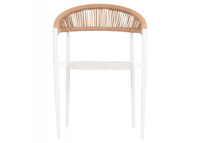 ΠΟΛΥΘΡΟΝΑ BERG HM6284.01 ΑΛΟΥΜΙΝΙΟ & TEXTILENE ΛΕΥΚΟ--P.E.TWISTED RATTAN 55x56x79Υεκ