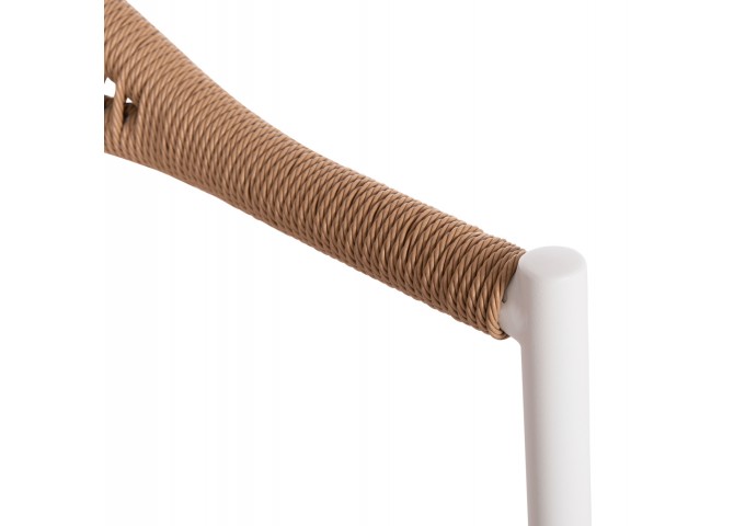ΠΟΛΥΘΡΟΝΑ BERG HM6284.01 ΑΛΟΥΜΙΝΙΟ & TEXTILENE ΛΕΥΚΟ--P.E.TWISTED RATTAN 55x56x79Υεκ