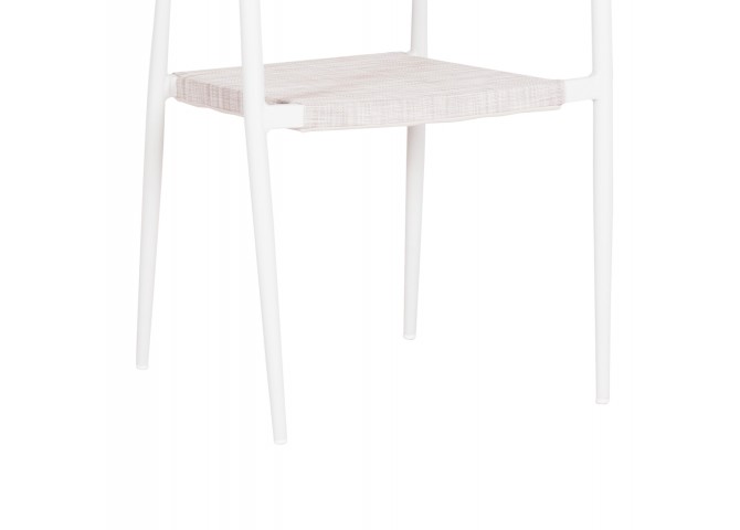 ΠΟΛΥΘΡΟΝΑ BERG HM6284.01 ΑΛΟΥΜΙΝΙΟ & TEXTILENE ΛΕΥΚΟ--P.E.TWISTED RATTAN 55x56x79Υεκ