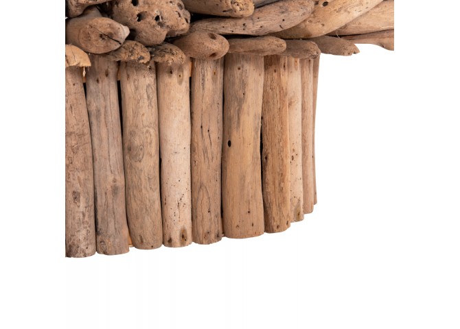 ΤΡΑΠΕΖΙ ΣΑΛΟΝΙΟΥ ΟΒΑΛ SPARROW HM9962 DRIFTWOOD--ΓΥΑΛΙ 106x55,5x50,5Υεκ.