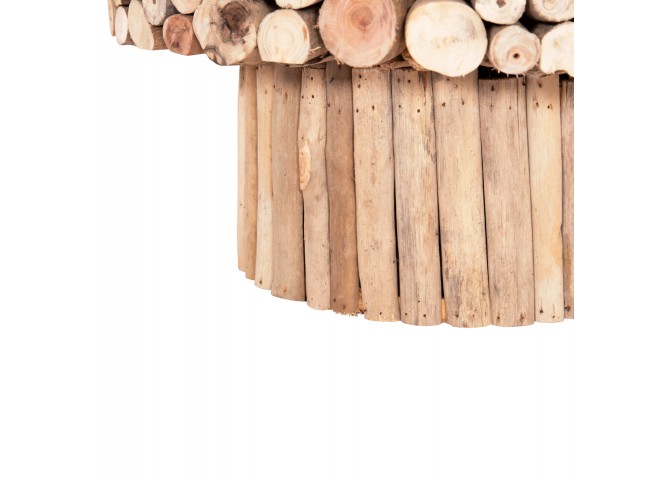 ΤΡΑΠΕΖΙ ΣΑΛΟΝΙΟΥ ΣΤΡΟΓΓΥΛΟ SPARROW HM9963 DRIFTWOOD--ΓΥΑΛΙ Φ65x51,5Υεκ.