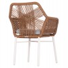 ΠΟΛΥΘΡΟΝΑ TOPIN HM6048.11 ΑΛΟΥΜΙΝΙΟ ΛΕΥΚΟ-P.E. RATTAN ΜΠΕΖ 59x63x81Υεκ