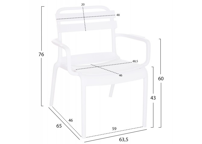 ΠΟΛΥΘΡΟΝΑ ΠΟΛΥΠΡΟΠΥΛΕΝΙΟΥ KORVER HM6333.01 ΛΕΥΚΗ 48x67x75Υεκ.