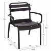 ΠΟΛΥΘΡΟΝΑ ΠΟΛΥΠΡΟΠΥΛΕΝΙΟΥ KORVER HM6333.02 ΜΑΥΡΗ 48x67x75Υεκ.