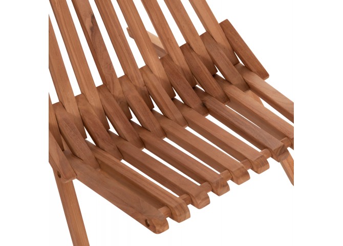 ΠΟΛΥΘΡΟΝΑ LOUNGE ΠΤΥΣΣΟΜΕΝΗ SHIGAO HM18112 ΞΥΛΟ TEAK--ΦΥΣΙΚΟ 61x88.5x89Υεκ.