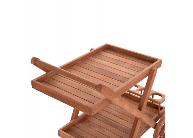 ΔΙΣΚΟΣ ΣΕΡΒΙΡΙΣΜΑΤΟΣ ΣΕ ΤΡΟΛΕΥ ALFRED HM4579 ΞΥΛΟ TEAK--ΦΥΣΙΚΟ 86x56x80Υεκ.