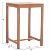 ΤΡΑΠΕΖΙ ΜΠΑΡ ΤΕΤΡΑΓΩΝΟ PRESSCOT HM18113 ΞΥΛΟ TEAK ΣΕ ΦΥΣΙΚΟ 70x70x105Υεκ.