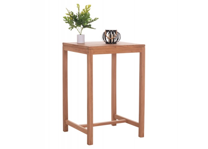 ΤΡΑΠΕΖΙ ΜΠΑΡ ΤΕΤΡΑΓΩΝΟ PRESSCOT HM18113 ΞΥΛΟ TEAK ΣΕ ΦΥΣΙΚΟ 70x70x105Υεκ.