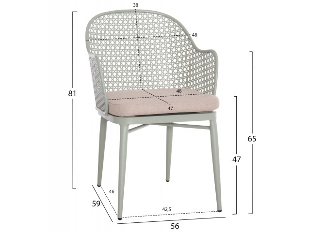 ΣΕΤ LOUNGE 3TMX ΕΞ.ΧΩΡΟΥ OREGO HM21107.06 ΑΛΟΥΜΙΝΙΟ & ΜΕΤΑΛΛΟ ΣΕ ΦΥΣΤΙΚΙ