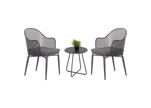 ΣΕΤ LOUNGE 3TMX ΕΞ.ΧΩΡΟΥ OREGO HM21107.01 ΑΛΟΥΜΙΝΙΟ & ΜΕΤΑΛΛΟ ΣΕ ΣΚΟΥΡΟ ΓΚΡΙ