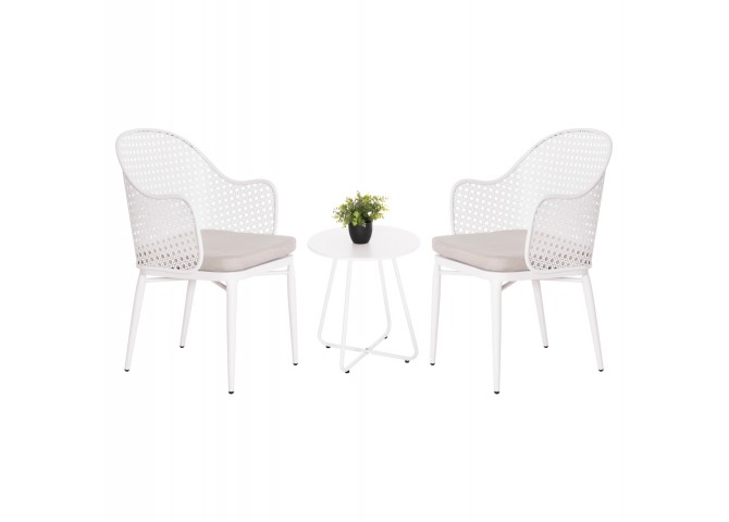 ΣΕΤ LOUNGE 3TMX ΕΞ.ΧΩΡΟΥ OREGO HM21107.02 ΑΛΟΥΜΙΝΙΟ & ΜΕΤΑΛΛΟ ΣΕ ΛΕΥΚΟ