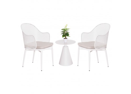 ΣΕΤ LOUNGE 3TMX ΕΞ.ΧΩΡΟΥ OREGO HM21106.02 ΑΛΟΥΜΙΝΙΟ ΣΕ ΛΕΥΚΟ