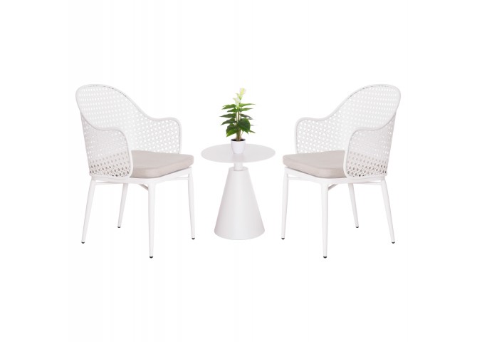 ΣΕΤ LOUNGE 3TMX ΕΞ.ΧΩΡΟΥ OREGO HM21106.02 ΑΛΟΥΜΙΝΙΟ ΣΕ ΛΕΥΚΟ