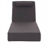 ΜΑΞΙΛΑΡΙ ΞΑΠΛΩΣΤΡΑΣ KIHEI HM21094.03 OLEFIN ΣΚΟΥΡΟ ΓΚΡΙ ΜΕ FOAM 198x70x20Υεκ
