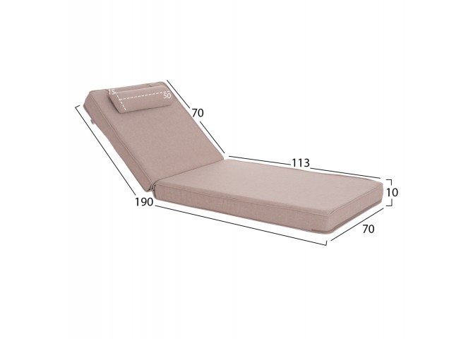 ΜΑΞΙΛΑΡΙ ΞΑΠΛΩΣΤΡΑΣ ΑΚΙΝΟ HM21095.01 OLEFIN ΜΠΕΖ ΜΕ FOAM 190x70x10Υεκ