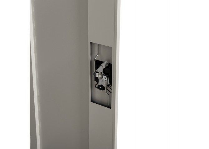 ΝΤΟΥΛΑΠΑ ΜΕΤΑΛΛΙΚΗ DURON HM12001 ΔΙΦΥΛΛΗ ΜΕ 5 ΑΠΟΘ.ΧΩΡΟΥΣ & ΠΟΔΙΑ- ΓΚΡΙ 90Χ40Χ190Yεκ