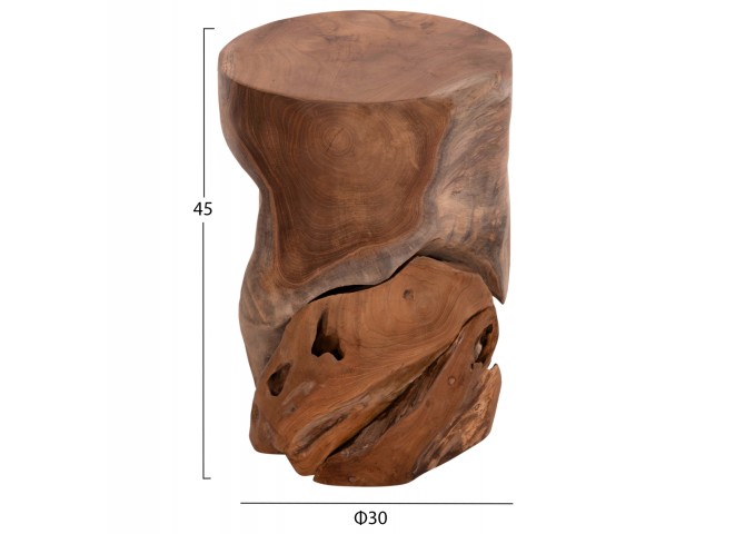 ΒΟΗΘΗΤΙΚΟ ΣΚΑΜΠΟ/ΤΡΑΠΕΖΑΚΙ STOMP HM9350.11 ΞΥΛΟ TEAK-ΦΥΣΙΚΟ Φ30x45Υεκ.