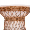ΒΟΗΘΗΤΙΚΟ ΤΡΑΠΕΖΙ ΣΤΡΟΓΓΥΛΟ DELIA HM18167.02 FIBER CEMENT ΛΕΥΚΟ & RATTAN Φ40x45Υεκ