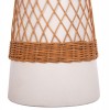 ΒΟΗΘΗΤΙΚΟ ΤΡΑΠΕΖΙ ΣΤΡΟΓΓΥΛΟ DELIA HM18167.02 FIBER CEMENT ΛΕΥΚΟ & RATTAN Φ40x45Υεκ