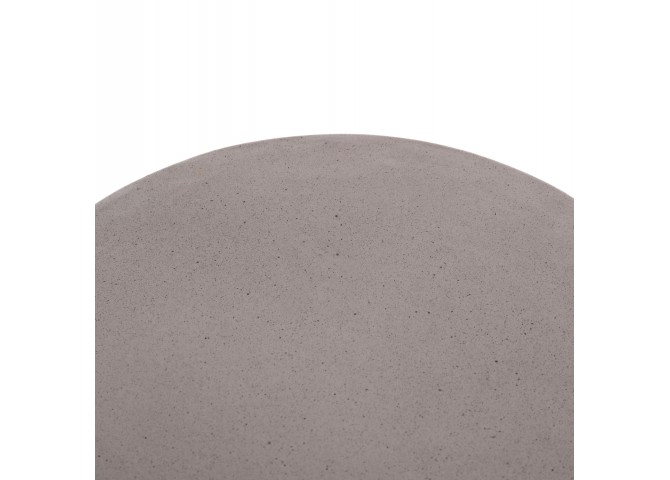 ΒΟΗΘΗΤΙΚΟ ΤΡΑΠΕΖΙ ΣΤΡΟΓΓΥΛΟ DELIA HM18167.03 FIBER CEMENT ΓΚΡΙ & RATTAN Φ40x45Υεκ
