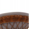 ΒΟΗΘΗΤΙΚΟ ΤΡΑΠΕΖΙ ΣΤΡΟΓΓΥΛΟ DELIA HM18167.03 FIBER CEMENT ΓΚΡΙ & RATTAN Φ40x45Υεκ