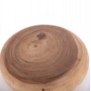 ΤΡΑΠΕΖΙ ΒΟΗΘΗΤΙΚΟ PUFFAT HM18172.02 FIBER CEMENT ΛΕΥΚΟ- ΞΥΛΟ TEAK TOP Φ45x46Υεκ.