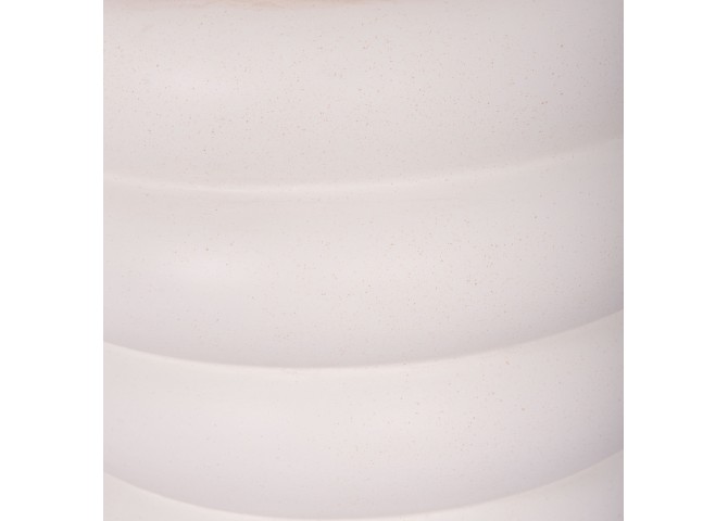 ΤΡΑΠΕΖΙ ΒΟΗΘΗΤΙΚΟ PUFFAT HM18172.02 FIBER CEMENT ΛΕΥΚΟ- ΞΥΛΟ TEAK TOP Φ45x46Υεκ.