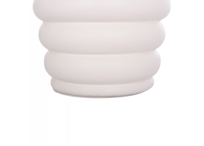 ΤΡΑΠΕΖΙ ΒΟΗΘΗΤΙΚΟ PUFFAT HM18172.02 FIBER CEMENT ΛΕΥΚΟ- ΞΥΛΟ TEAK TOP Φ45x46Υεκ.