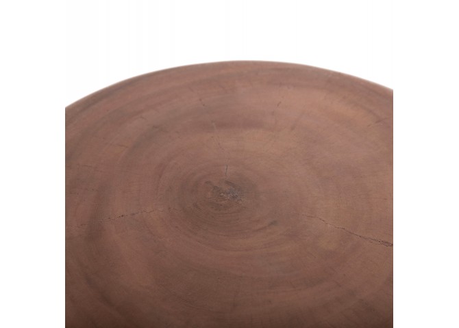 ΤΡΑΠΕΖΙ ΒΟΗΘΗΤΙΚΟ PUFFAT HM18172.03 FIBER CEMENT ΓΚΡΙ- ΞΥΛΟ TEAK TOP Φ45x46Υεκ.