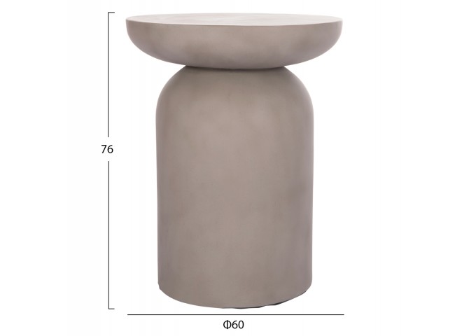 ΒΟΗΘΗΤΙΚΟ ΤΡΑΠΕΖΙ ANNA HM18160.03 FIBER CEMENT ΣΕ ΓΚΡΙ--Φ60x76Υεκ.