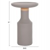 ΒΟΗΘΗΤΙΚΟ ΤΡΑΠΕΖΙ TRED(T) HM18169.03 FIBER CEMENT ΓΚΡΙ-ΦΥΣΙΚΟ RATTAN--Φ40x61Υεκ.