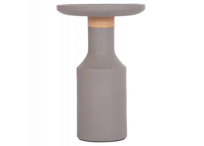 ΒΟΗΘΗΤΙΚΟ ΤΡΑΠΕΖΙ TRED(T) HM18169.03 FIBER CEMENT ΓΚΡΙ-ΦΥΣΙΚΟ RATTAN--Φ40x61Υεκ.
