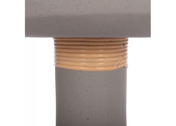 ΒΟΗΘΗΤΙΚΟ ΤΡΑΠΕΖΙ TRED(T) HM18169.03 FIBER CEMENT ΓΚΡΙ-ΦΥΣΙΚΟ RATTAN--Φ40x61Υεκ.