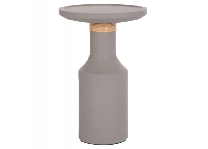 ΒΟΗΘΗΤΙΚΟ ΤΡΑΠΕΖΙ TRED(T) HM18169.03 FIBER CEMENT ΓΚΡΙ-ΦΥΣΙΚΟ RATTAN--Φ40x61Υεκ.