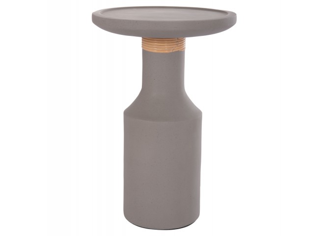 ΒΟΗΘΗΤΙΚΟ ΤΡΑΠΕΖΙ TRED(T) HM18169.03 FIBER CEMENT ΓΚΡΙ-ΦΥΣΙΚΟ RATTAN--Φ40x61Υεκ.
