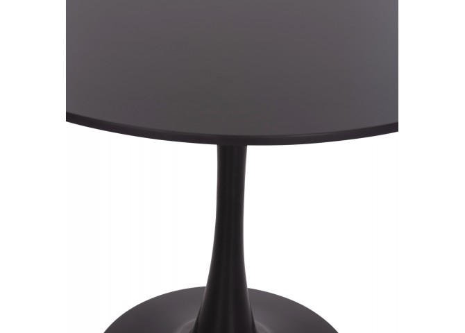 ΤΡΑΠΕΖΙ ΣΤΡΟΓΓΥΛΟ BROLIN HM18141.02 MDF TOP-ΒΑΣΗ ΜΕΤΑΛΛΙΚΗ--ΜΑΥΡΟ Φ90x73Υεκ