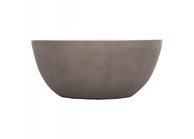 ΤΡΑΠΕΖΙ ΣΑΛΟΝΙΟΥ ΣΤΡΟΓΓΥΛΟ ALLAN HM18162.03 FIBER CEMENT ΣΕ ΓΚΡΙ--Φ92x49Υεκ.