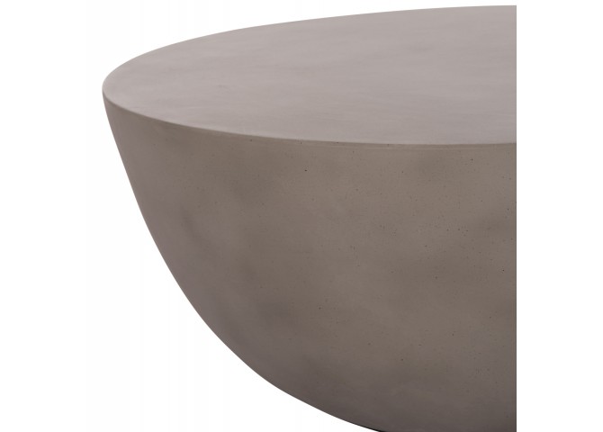 ΤΡΑΠΕΖΙ ΣΑΛΟΝΙΟΥ ΣΤΡΟΓΓΥΛΟ ALLAN HM18162.03 FIBER CEMENT ΣΕ ΓΚΡΙ--Φ92x49Υεκ.