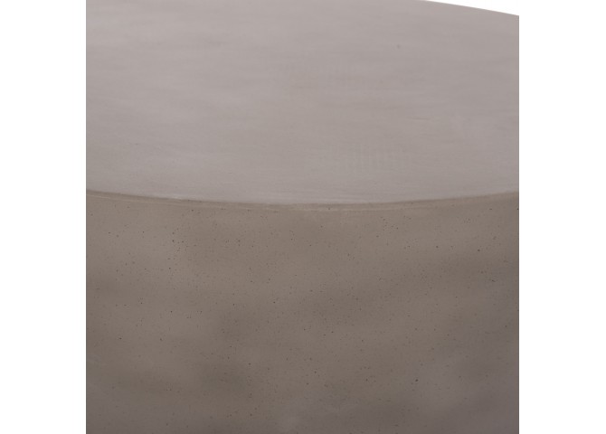 ΤΡΑΠΕΖΙ ΣΑΛΟΝΙΟΥ ΣΤΡΟΓΓΥΛΟ ALLAN HM18162.03 FIBER CEMENT ΣΕ ΓΚΡΙ--Φ92x49Υεκ.