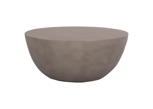 ΤΡΑΠΕΖΙ ΣΑΛΟΝΙΟΥ ΣΤΡΟΓΓΥΛΟ ALLAN HM18162.03 FIBER CEMENT ΣΕ ΓΚΡΙ--Φ92x49Υεκ.