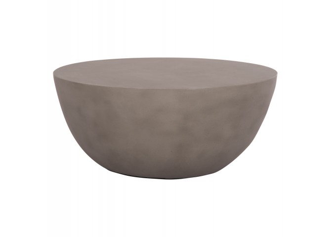 ΤΡΑΠΕΖΙ ΣΑΛΟΝΙΟΥ ΣΤΡΟΓΓΥΛΟ ALLAN HM18162.03 FIBER CEMENT ΣΕ ΓΚΡΙ--Φ92x49Υεκ.