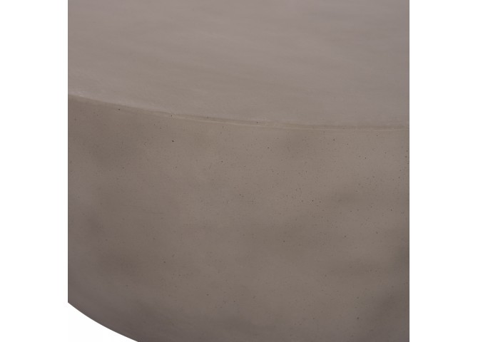 ΤΡΑΠΕΖΙ ΣΑΛΟΝΙΟΥ ΣΤΡΟΓΓΥΛΟ ALLAN HM18162.03 FIBER CEMENT ΣΕ ΓΚΡΙ--Φ92x49Υεκ.