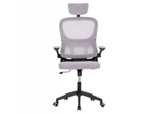 ΚΑΡΕΚΛΑ ΓΡΑΦΕΙΟΥ BASTON HM18236.02 ΓΚΡΙ MESH & ΜΑΥΡΟ PP ΣΚΕΛΕΤΟΣ 64x60x127Υεκ.