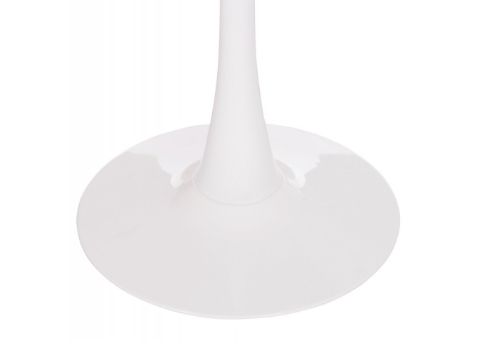 ΤΡΑΠΕΖΙ ΣΤΡΟΓΓΥΛΟ BROLIN HM18141.01 MDF TOP-ΒΑΣΗ ΜΕΤΑΛΛΙΚΗ--ΛΕΥΚΟ Φ90x73Υεκ