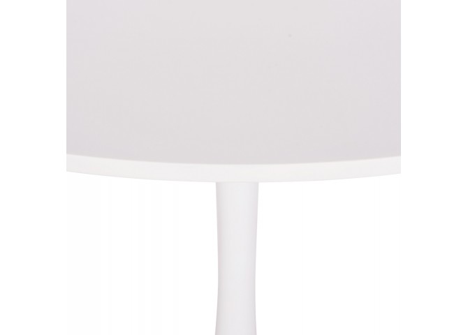 ΤΡΑΠΕΖΙ ΣΤΡΟΓΓΥΛΟ BROLIN HM18141.01 MDF TOP-ΒΑΣΗ ΜΕΤΑΛΛΙΚΗ--ΛΕΥΚΟ Φ90x73Υεκ