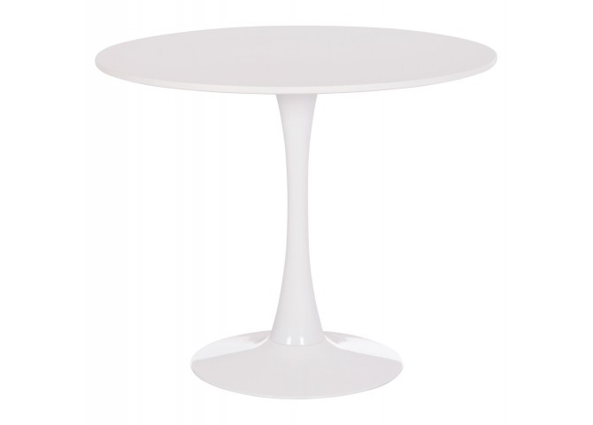 ΤΡΑΠΕΖΙ ΣΤΡΟΓΓΥΛΟ BROLIN HM18141.01 MDF TOP-ΒΑΣΗ ΜΕΤΑΛΛΙΚΗ--ΛΕΥΚΟ Φ90x73Υεκ